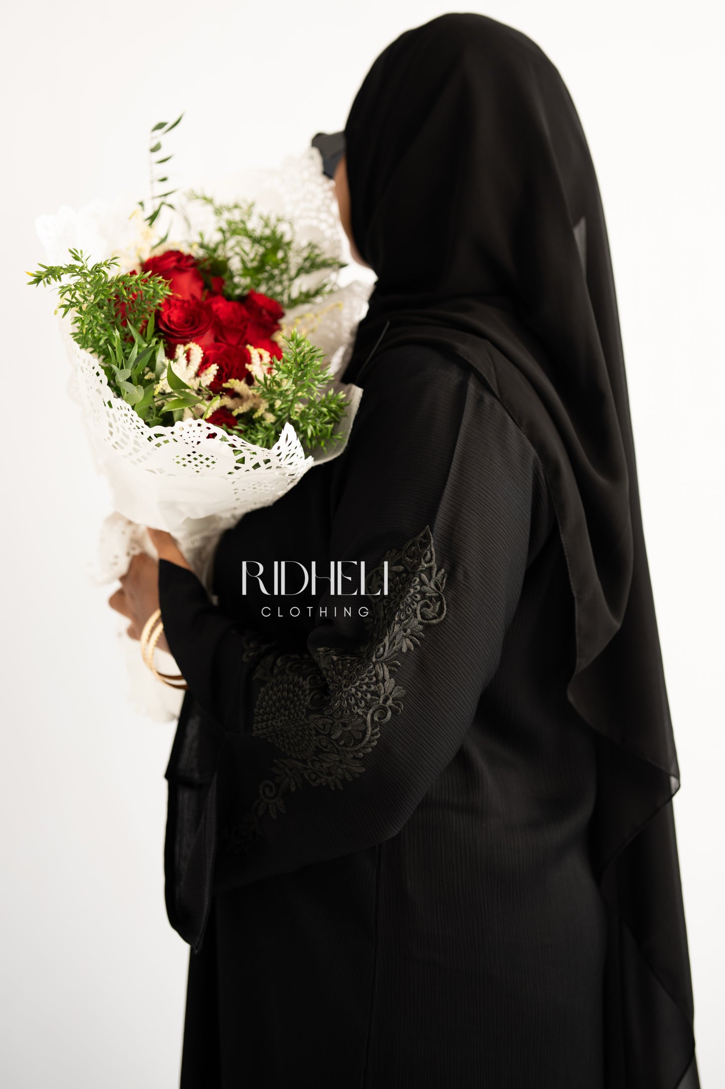 SAAIL EMBROIDERY BLACK ABAYA