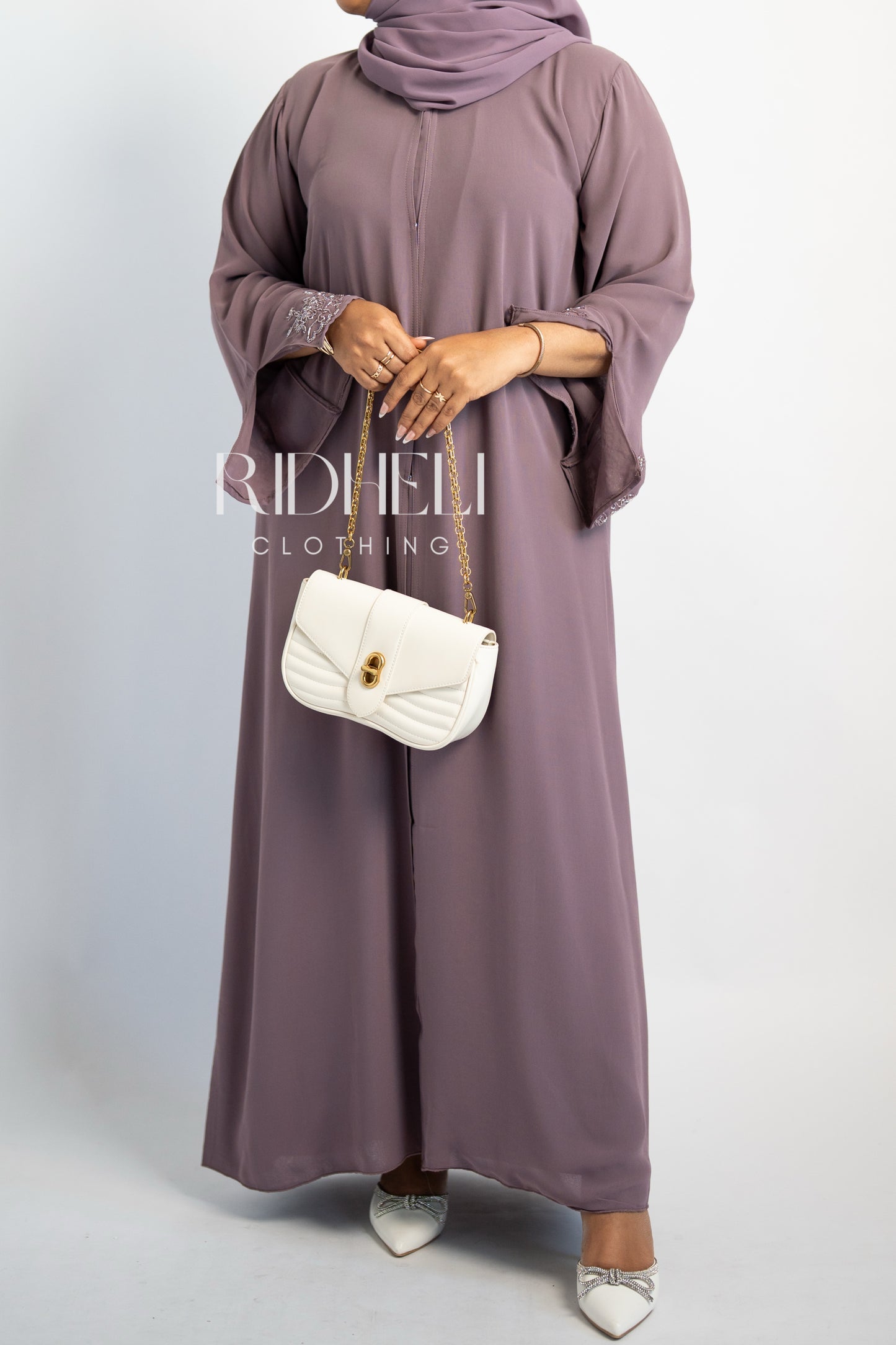 ESRA PURPLE BEADED ABAYA