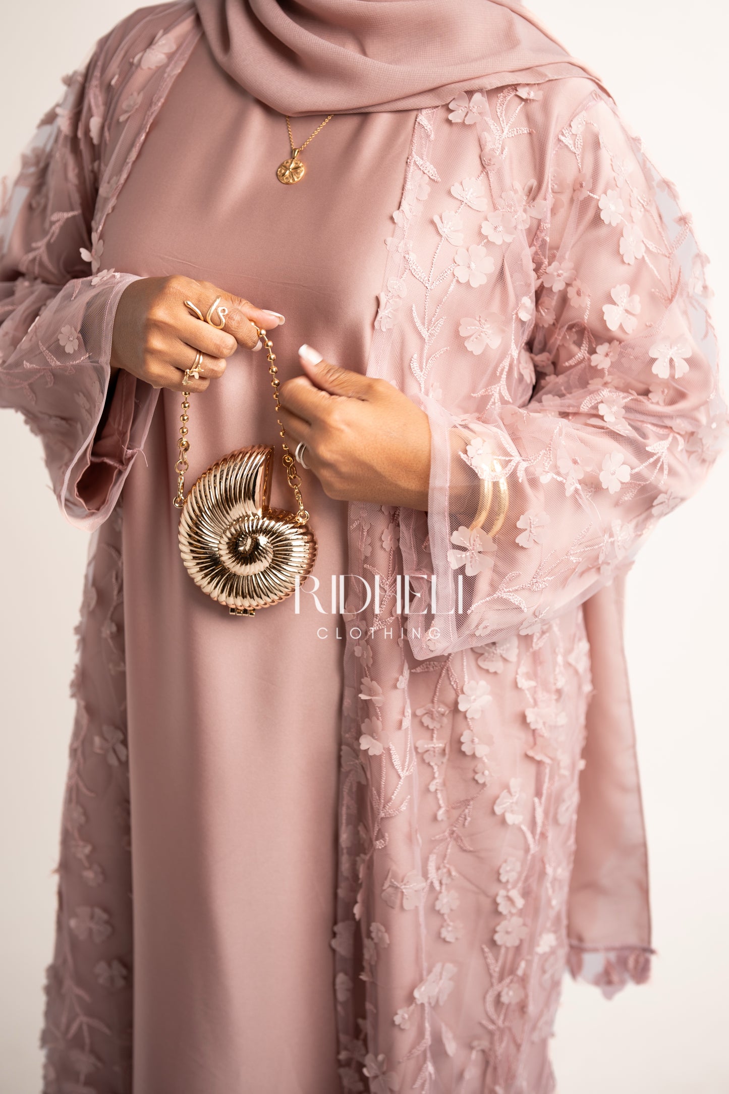 PINK BLOSSOM CARDIGAN ABAYA