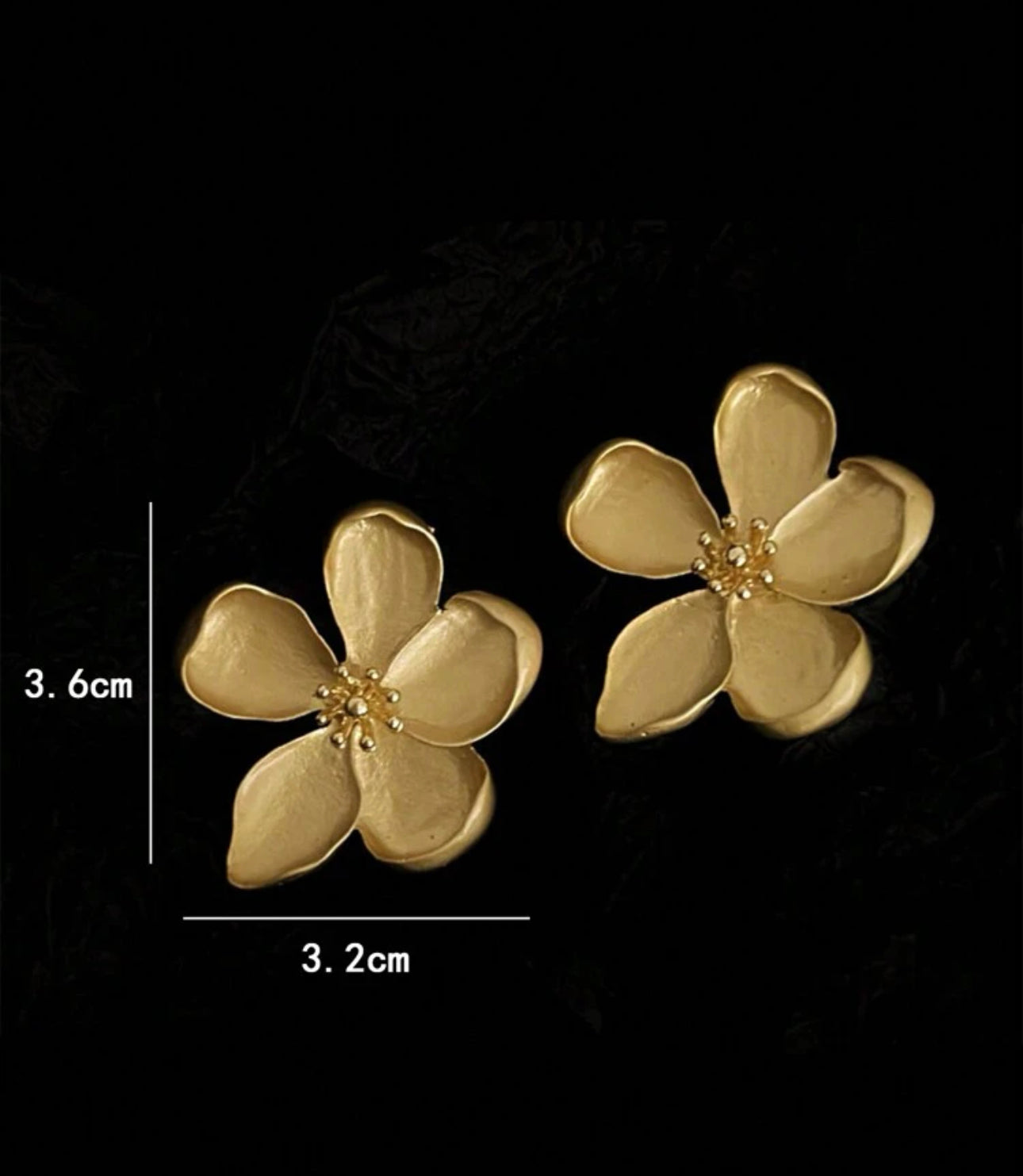 Metal Flower Stud Earrings