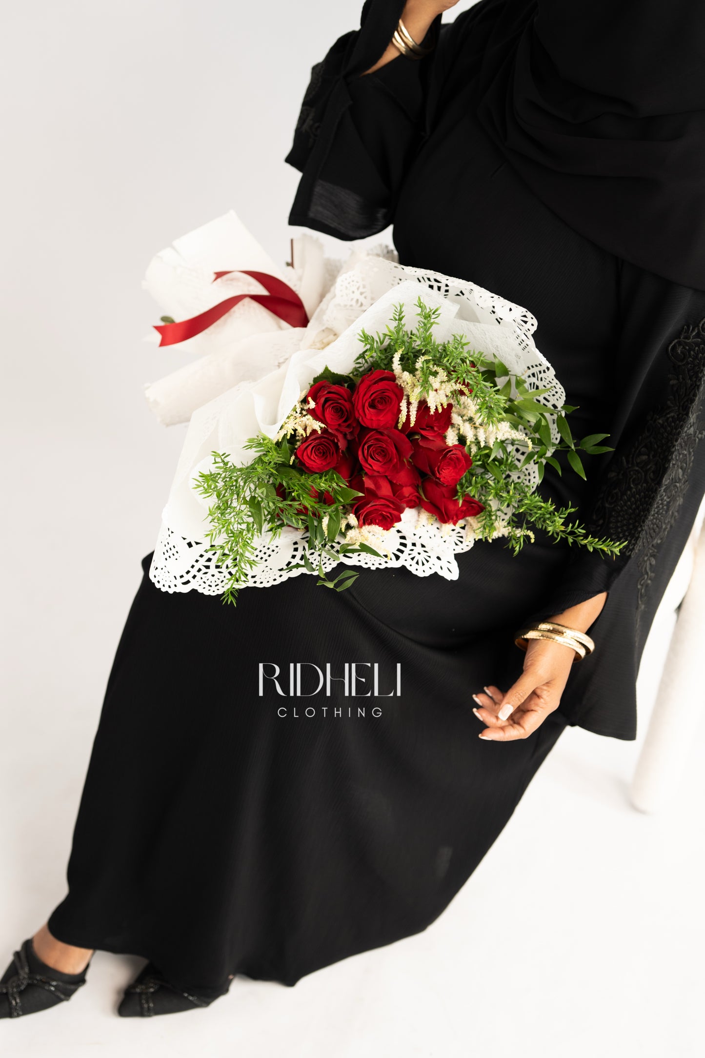 SAAIL EMBROIDERY BLACK ABAYA