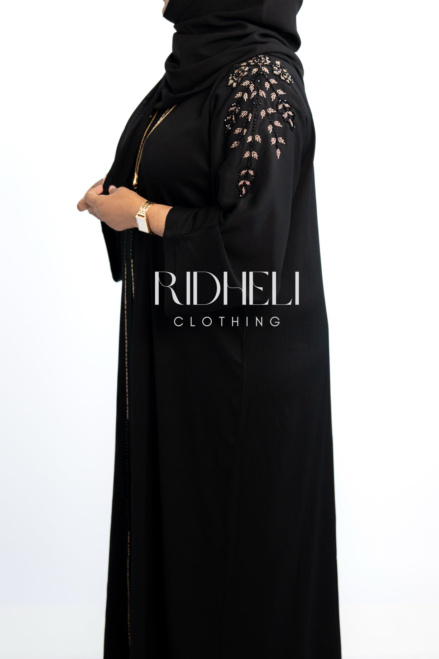 DISA BLACK BEADED ABAYA
