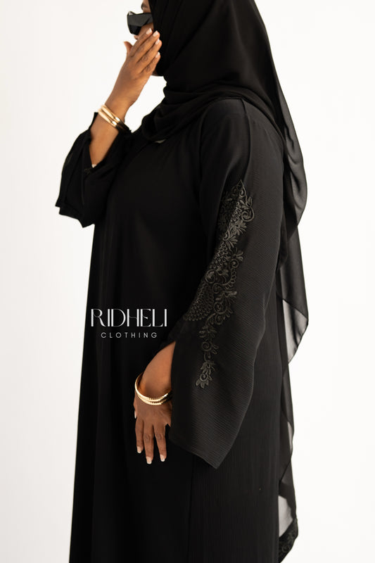 SAAIL EMBROIDERY BLACK ABAYA