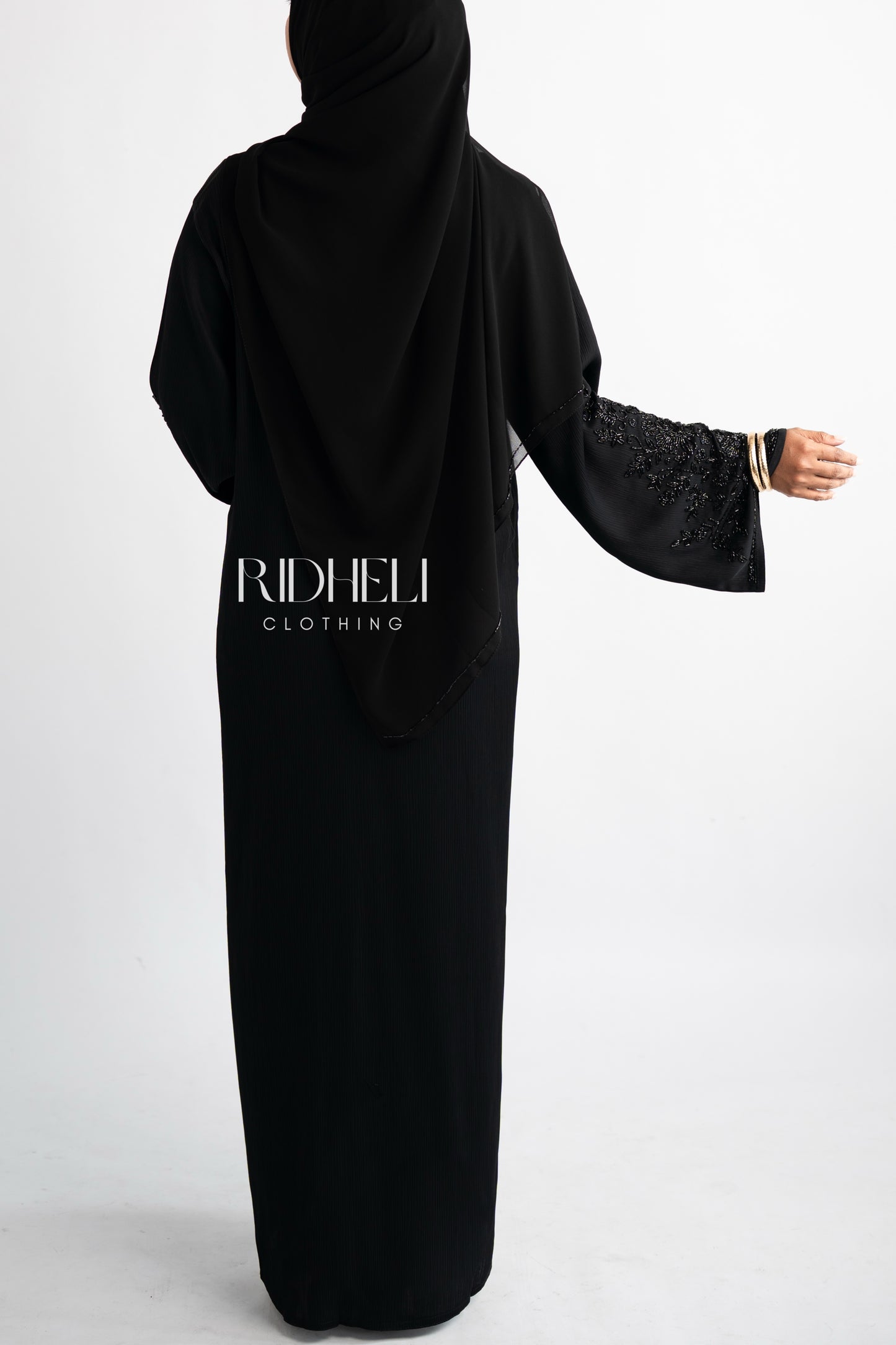 ZALI BLACK BEADED ABAYA