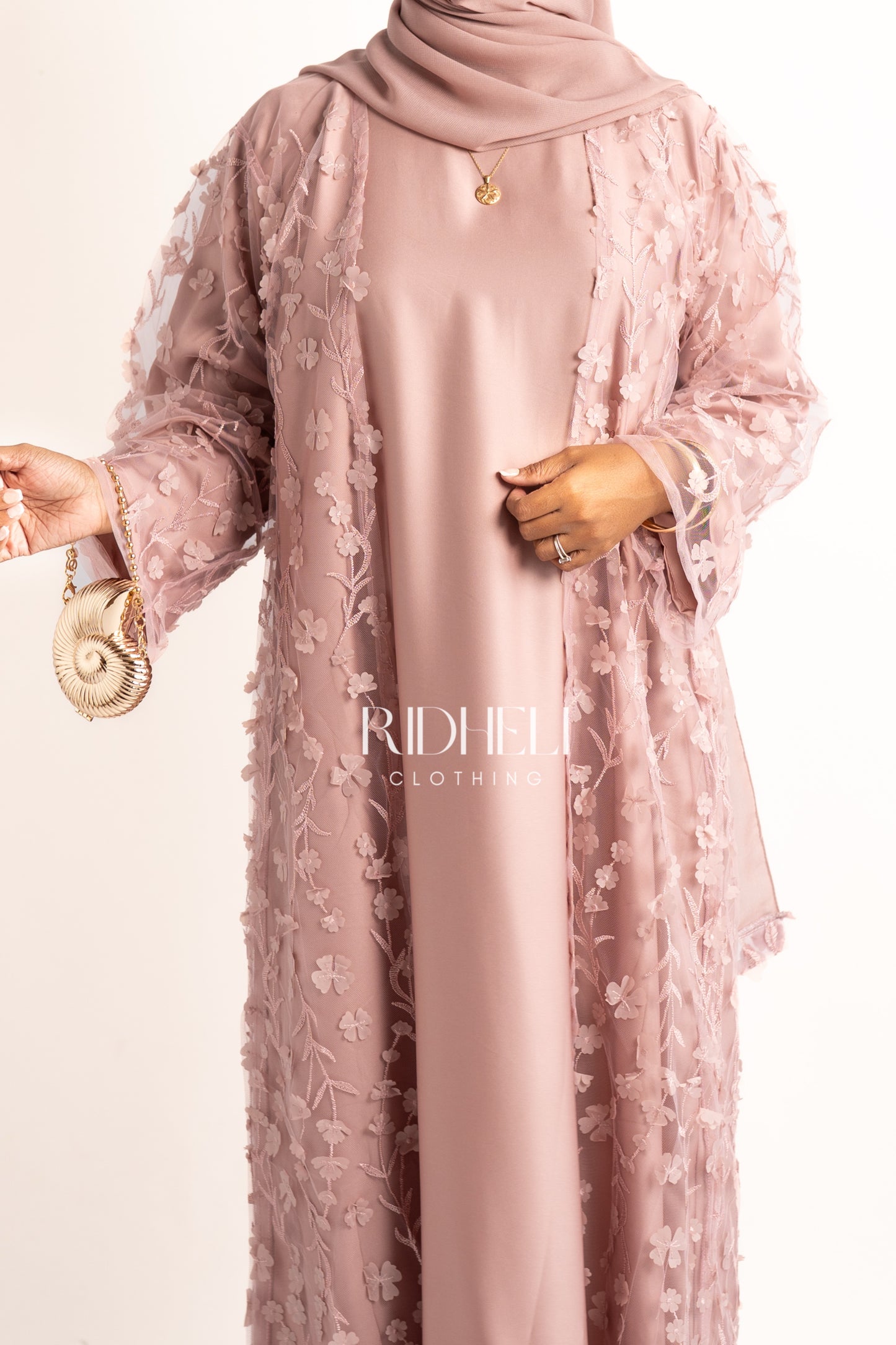 PINK BLOSSOM CARDIGAN ABAYA