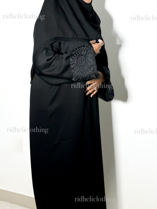 HEER BLACK EMBROIDERY ABAYA