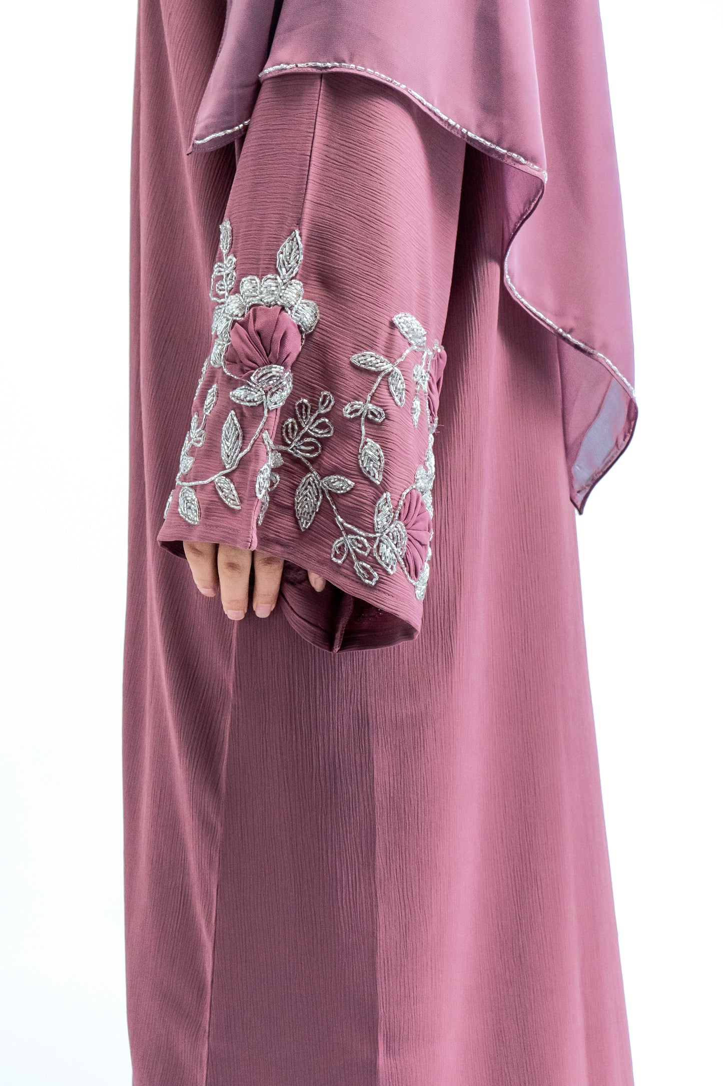 SIARA PINK BEADED ABAYA