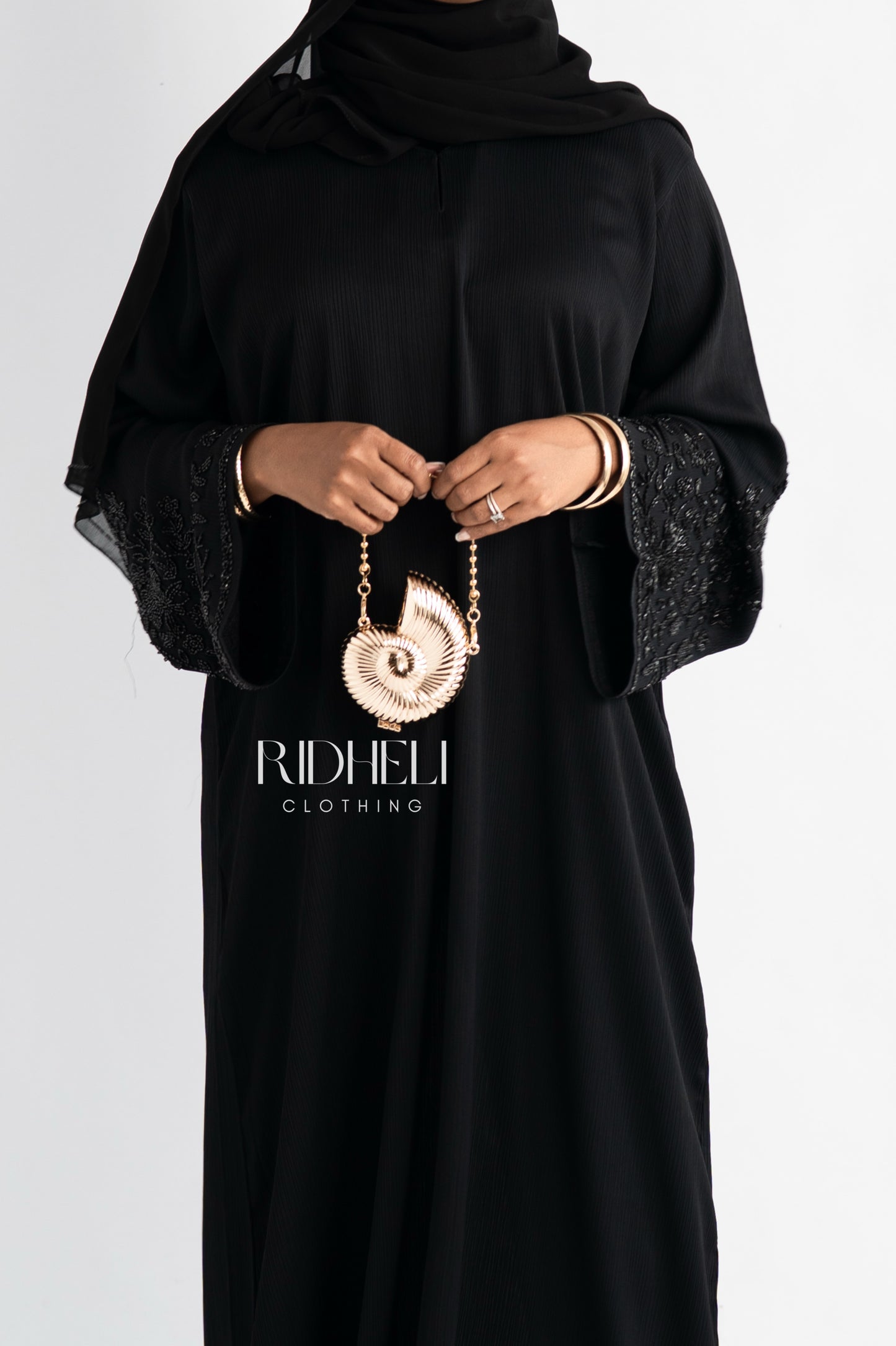 ZALI BLACK BEADED ABAYA