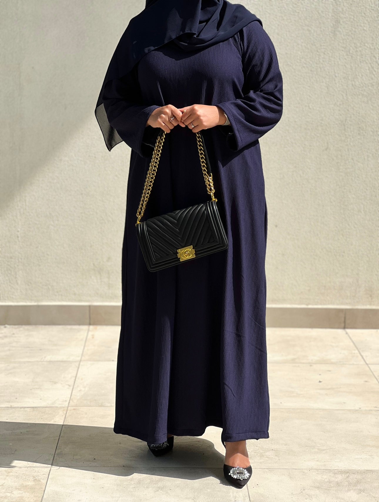 FUKRO NAVY BLUE ABAYA