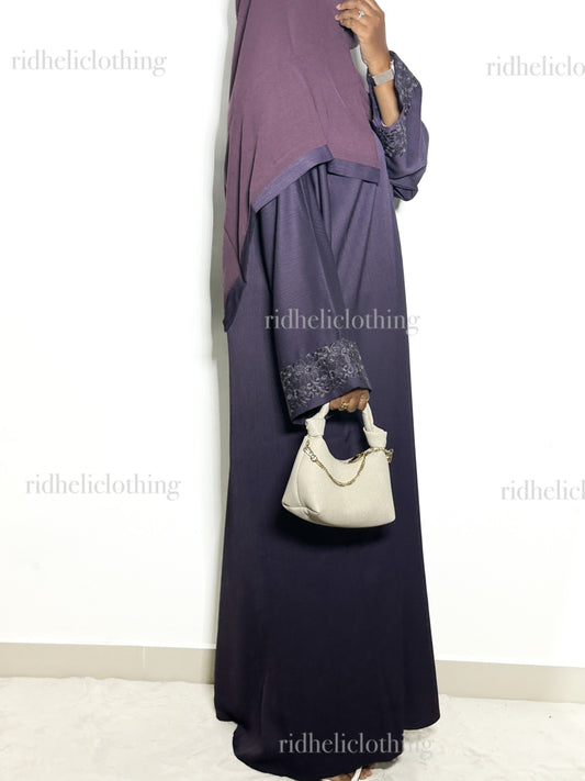 REFA PURPLE EMBROIDERY ABAYA