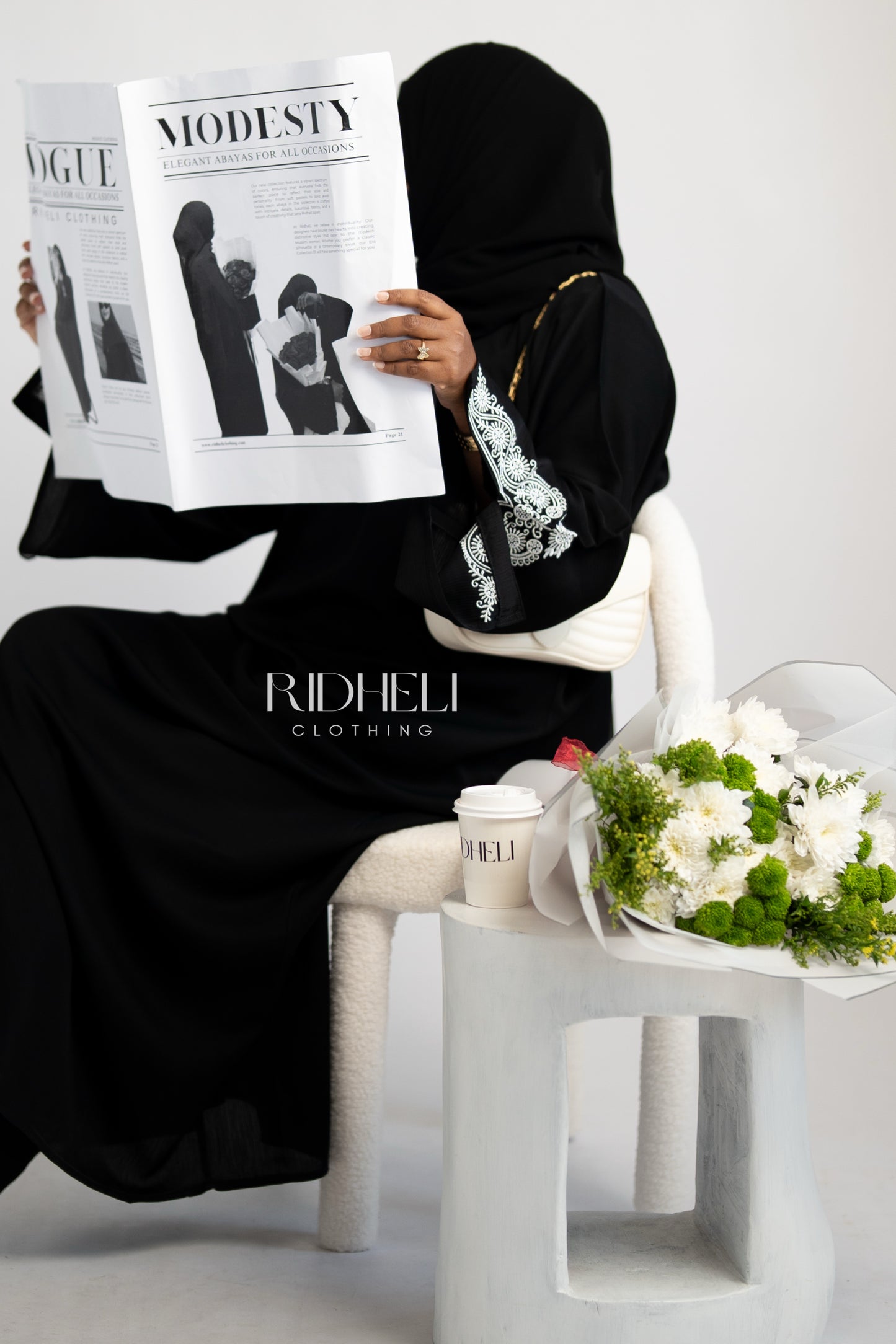NAIM BLACK EMBROIDERY ABAYA