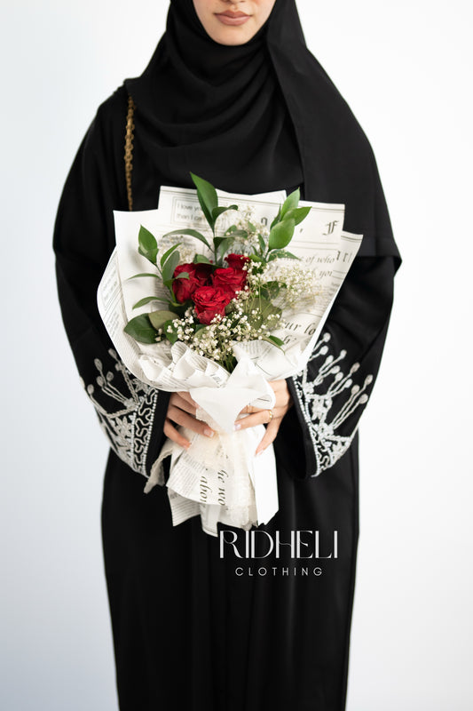 BATUL BLACK BEADED ABAYA