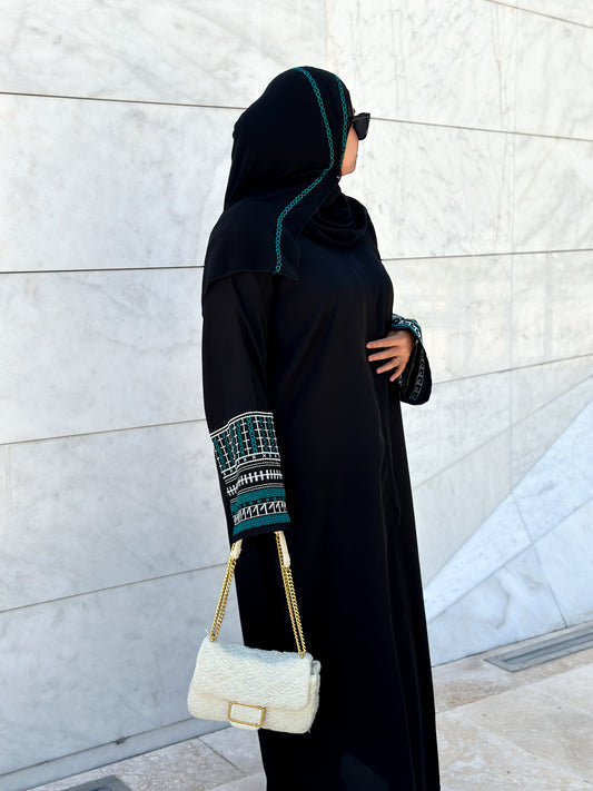 THAHFEEM EMBROIDERY ABAYA