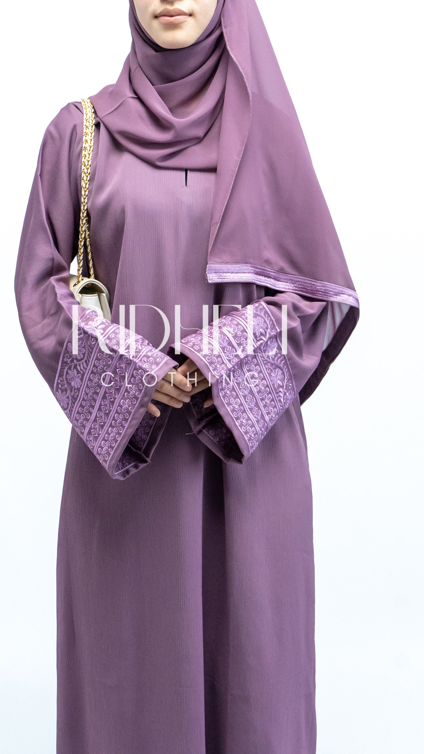 ANAB PURPLE EMBRODERY ABAYA