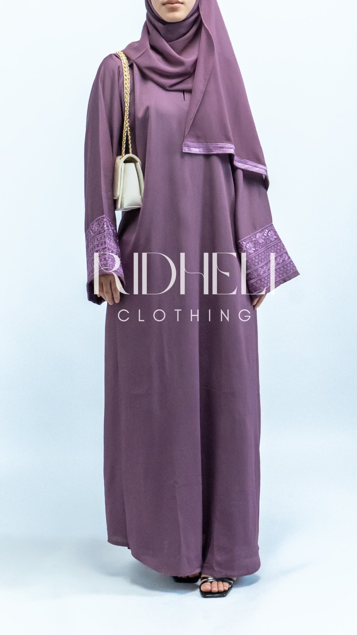 ANAB PURPLE EMBRODERY ABAYA