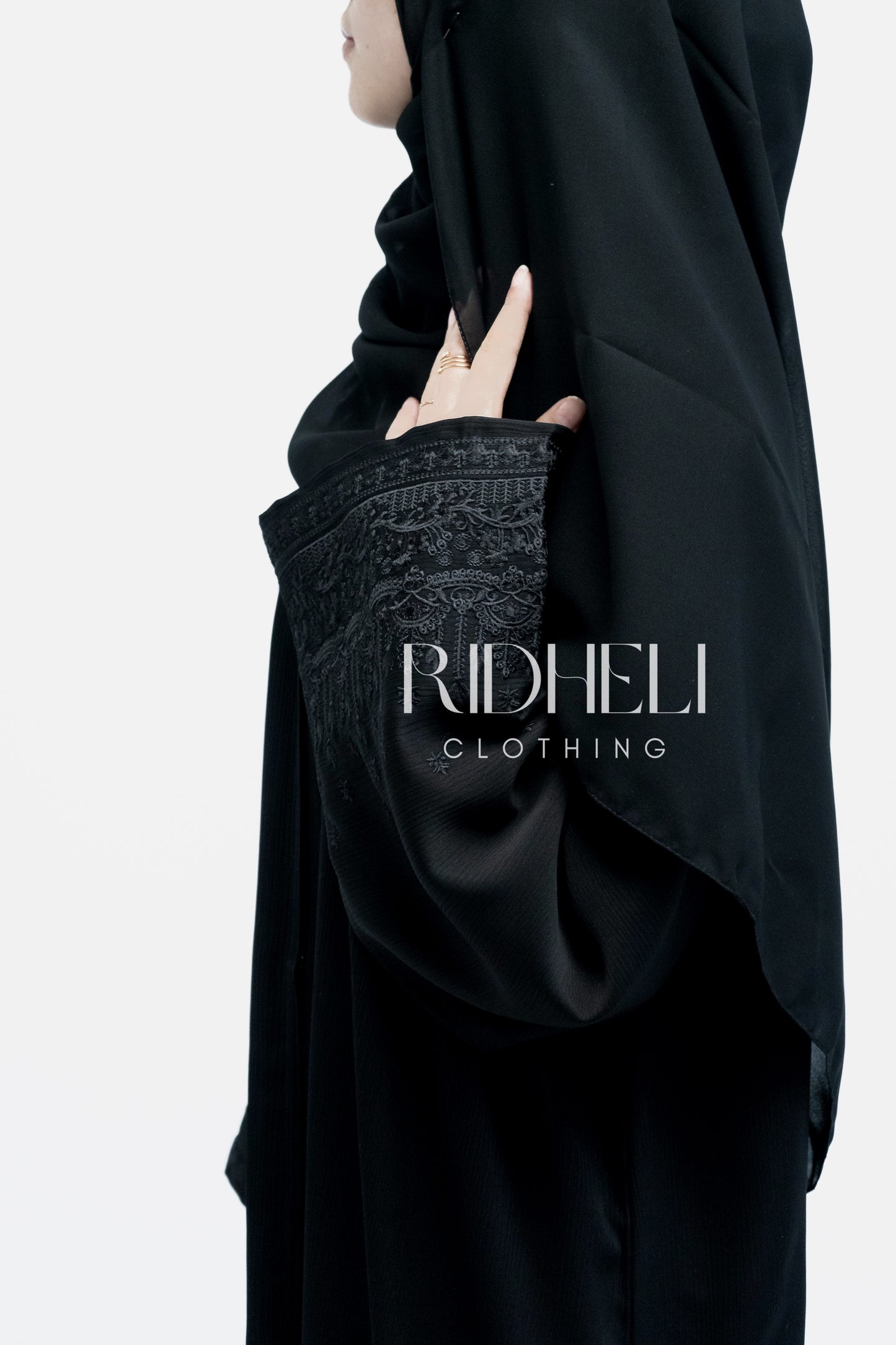 RAYAT BLACK EMBROIDERY ABAYA