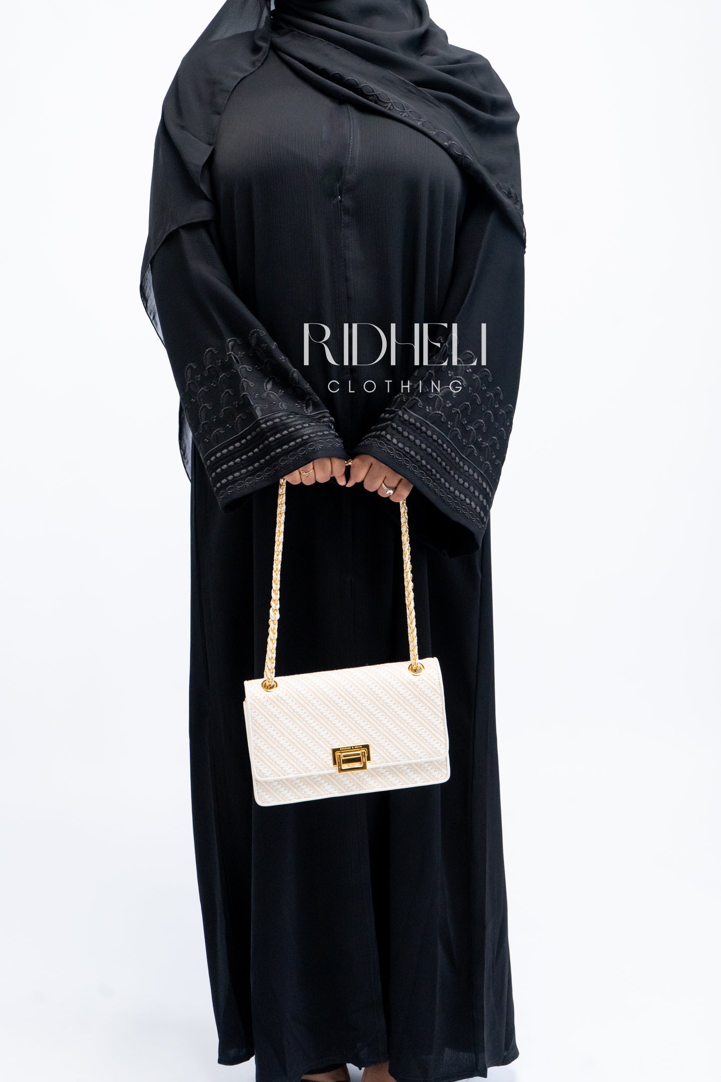 HAYA BLACK EMBROIDERY ABAYA