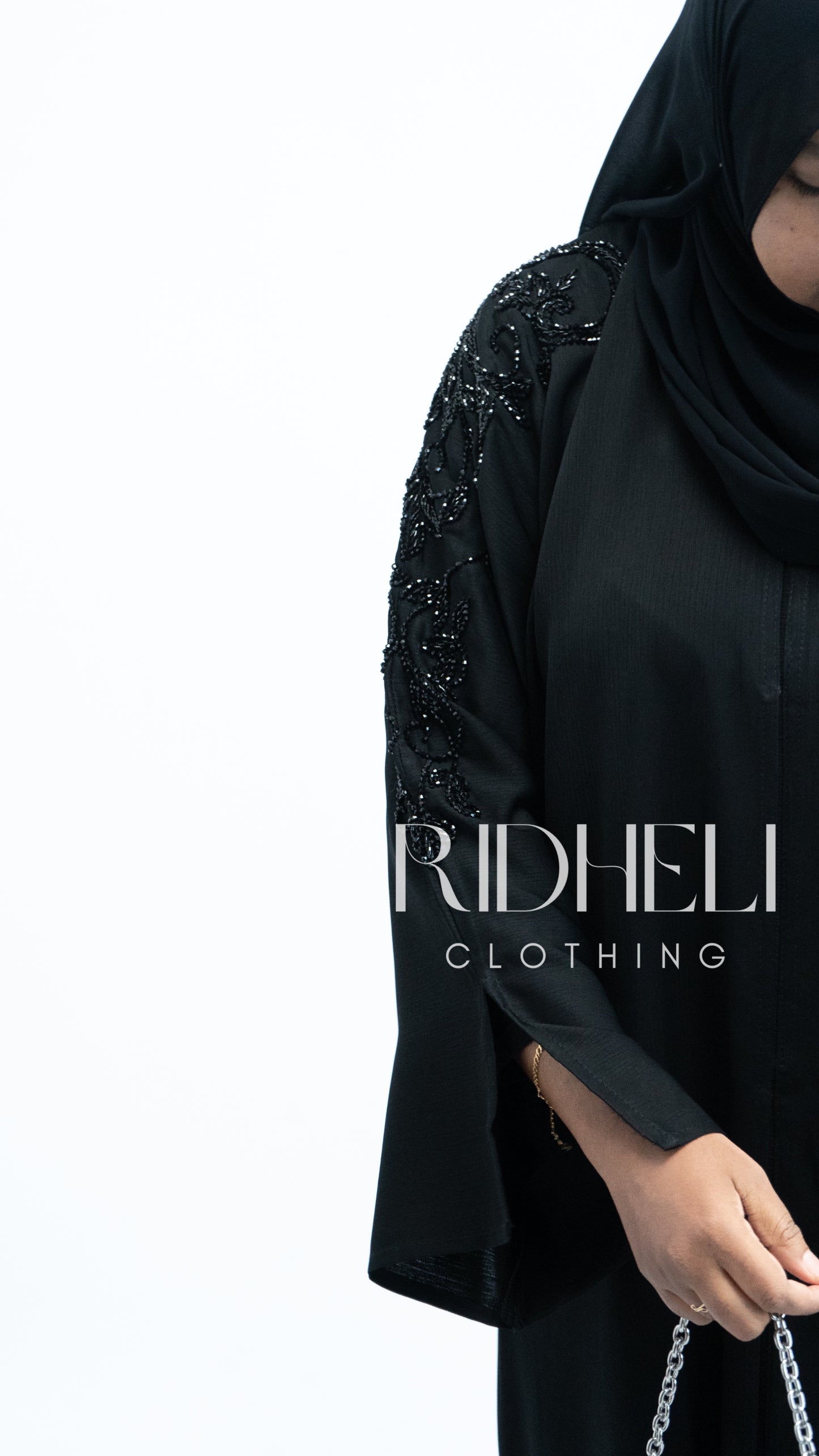 RIHLA BEADED BLACK ABAYA