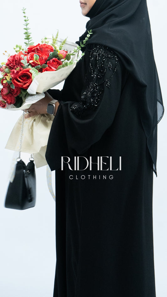 RIHLA BEADED BLACK ABAYA