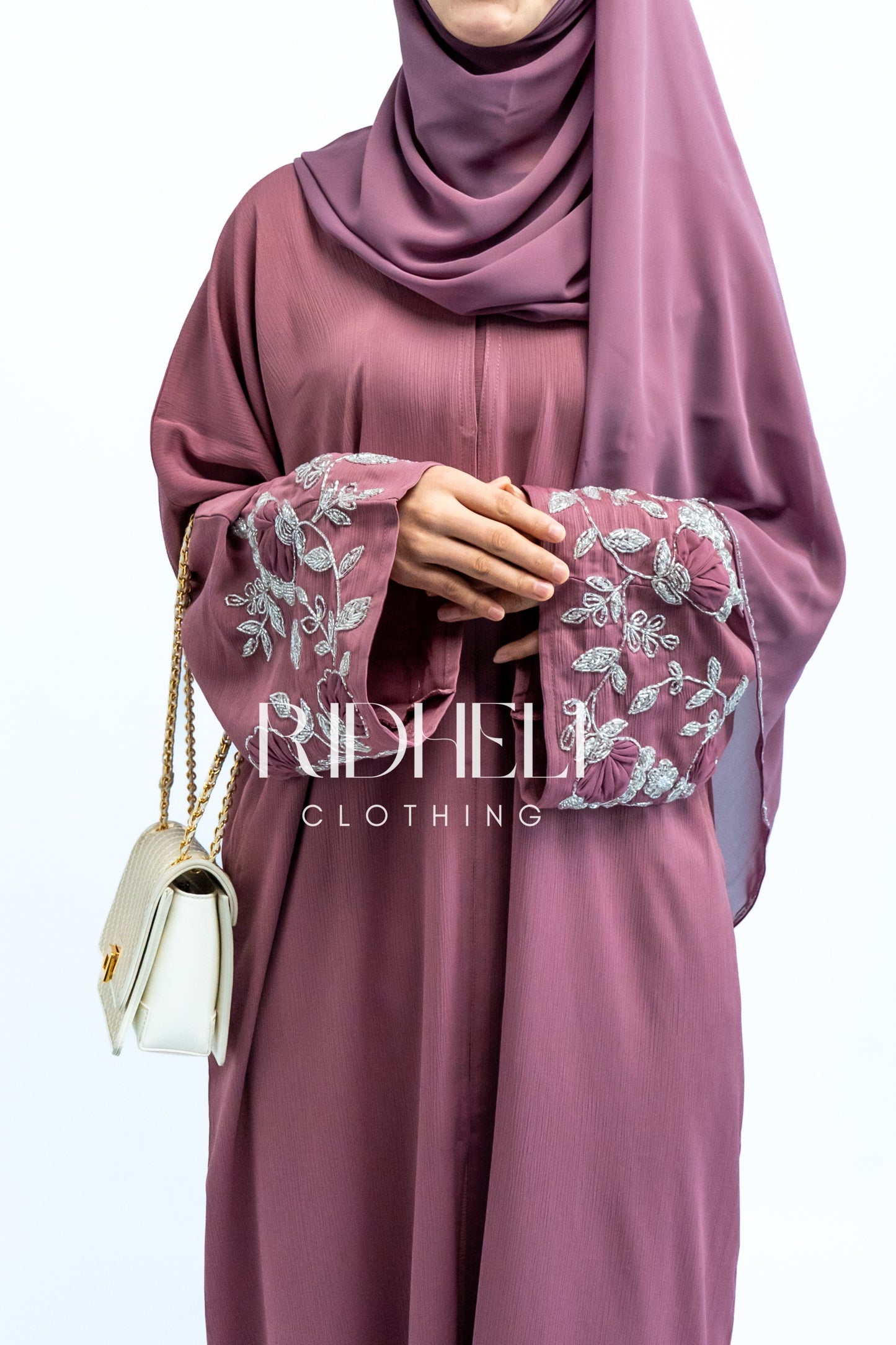 SIARA PINK BEADED ABAYA