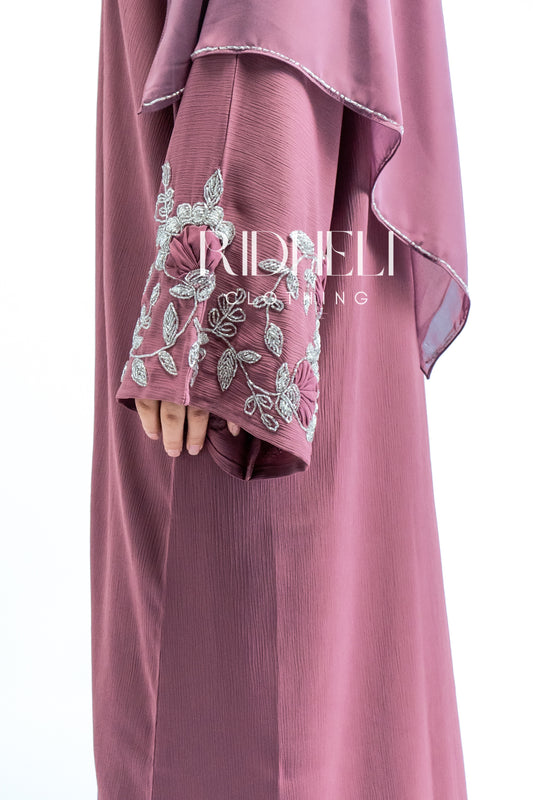 SIARA PINK BEADED ABAYA