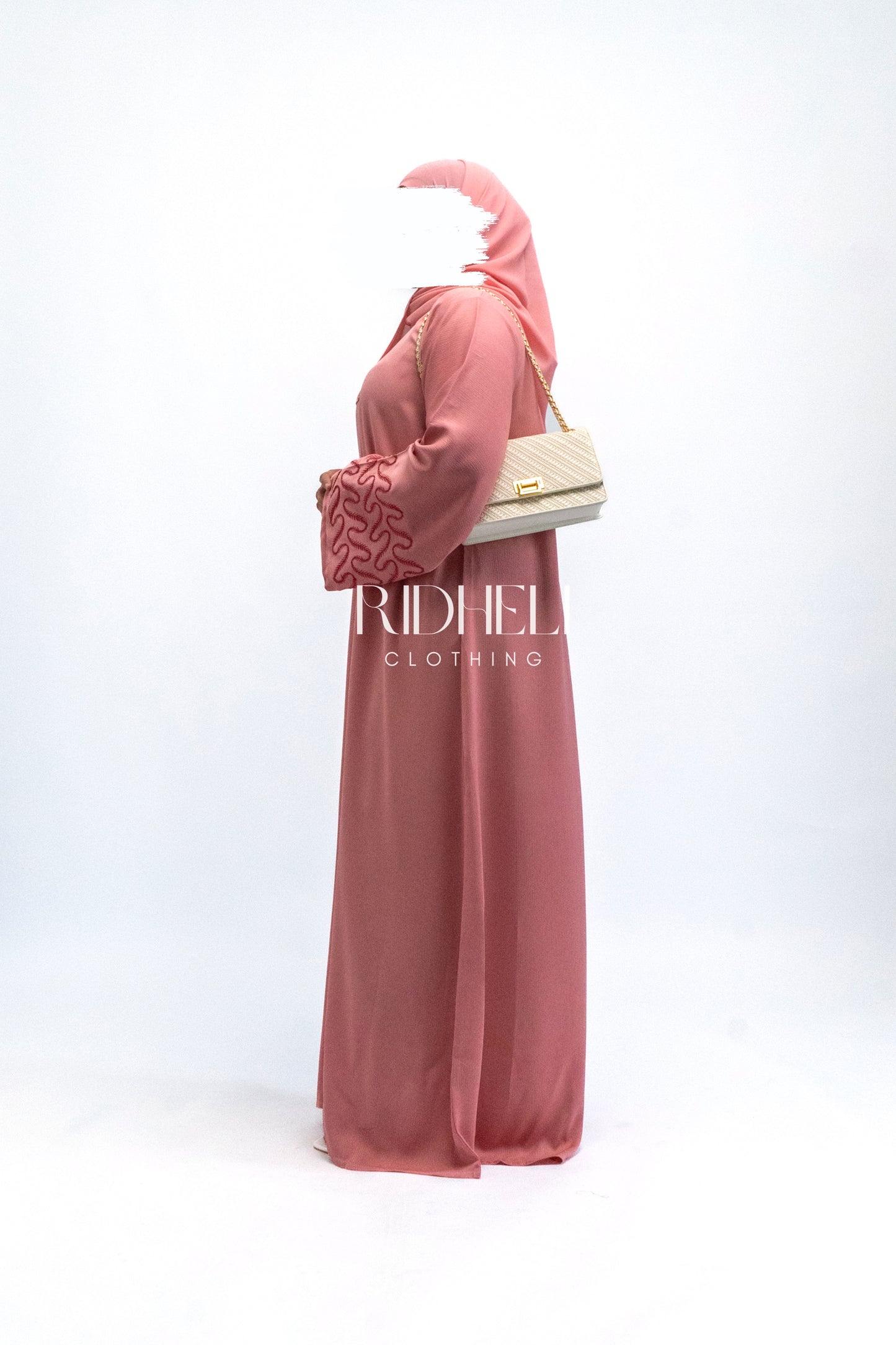 CIDRA PINK EMBROIDERY ABAYA