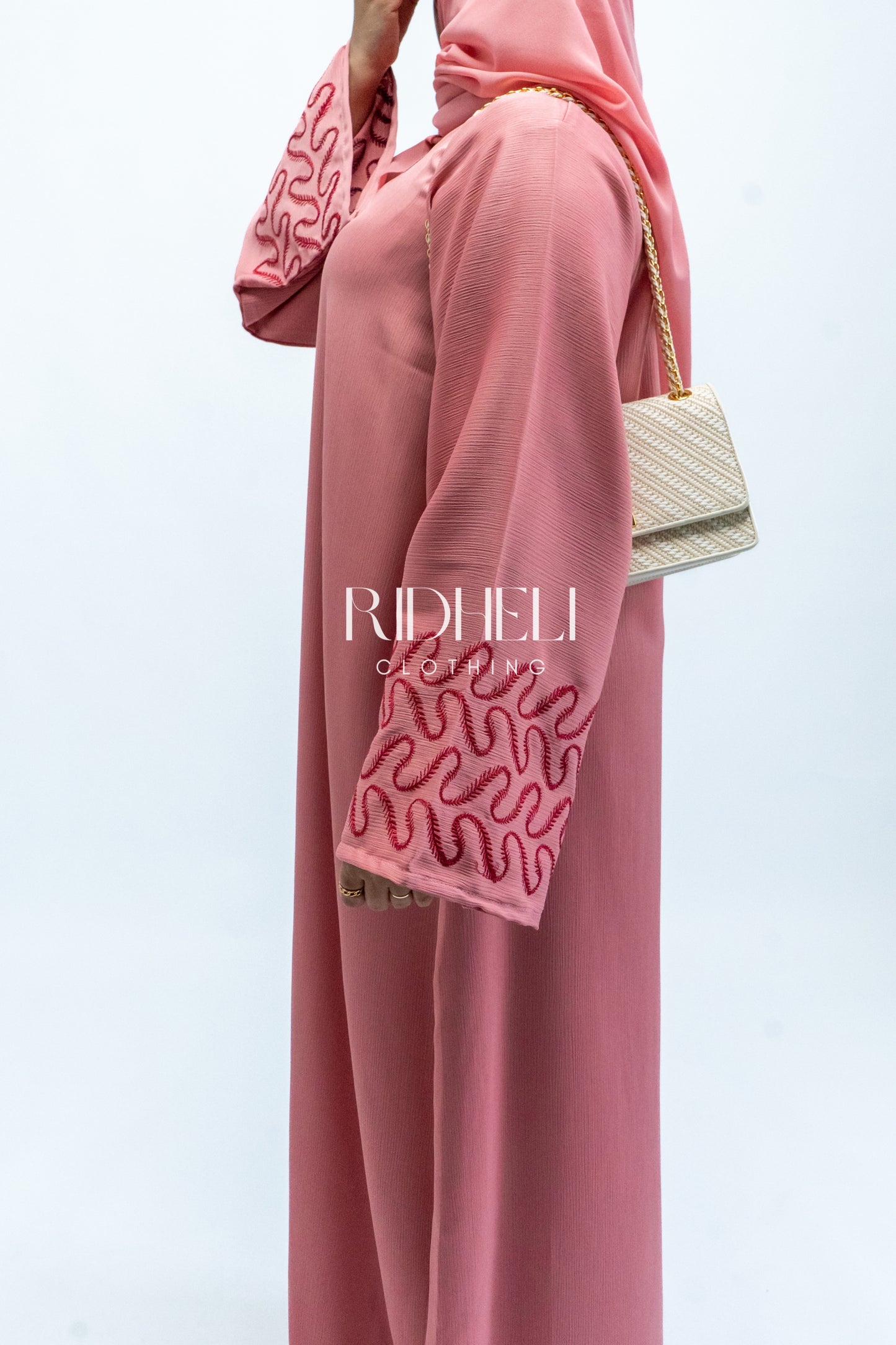 CIDRA PINK EMBROIDERY ABAYA