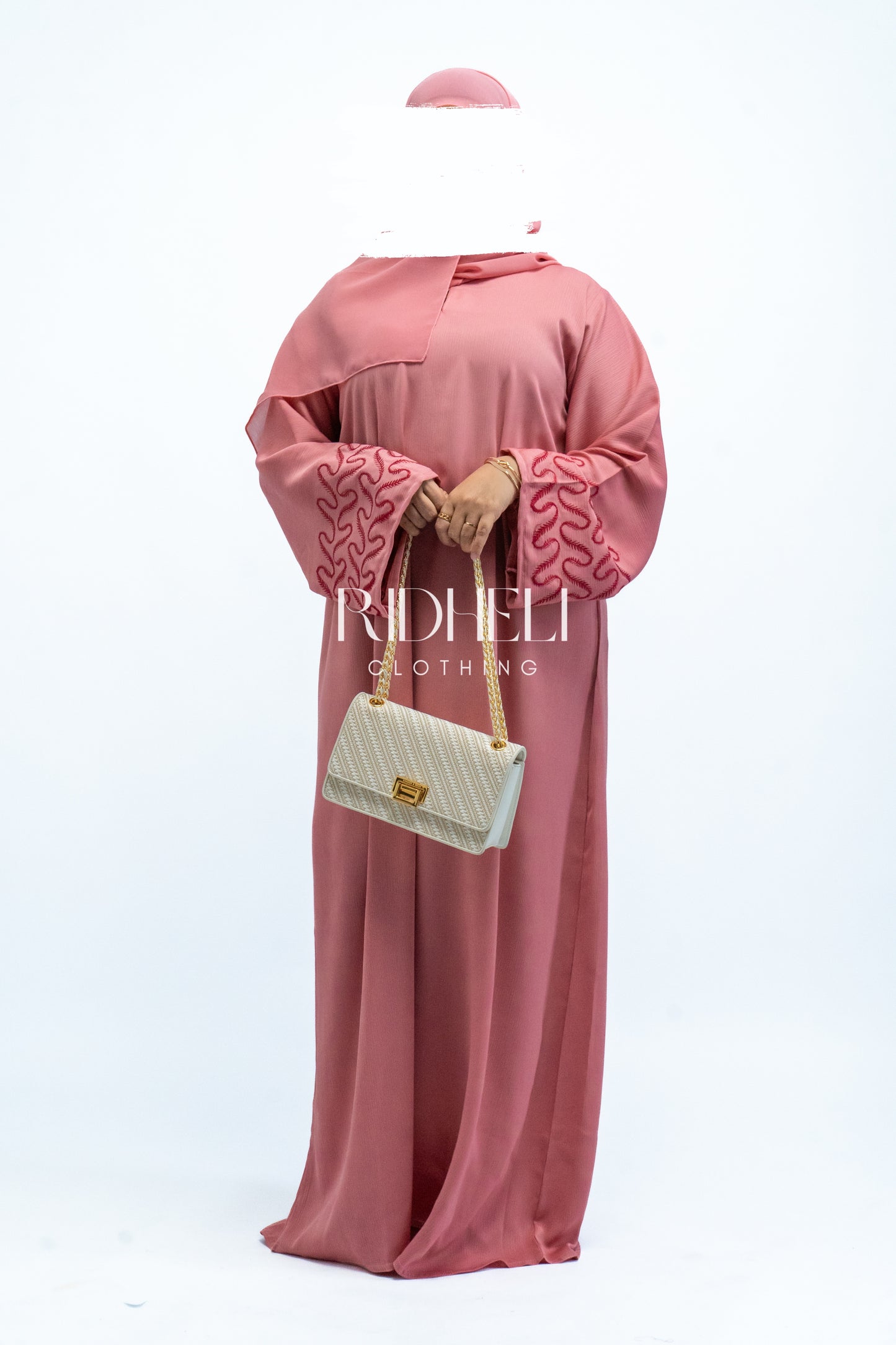 CIDRA PINK EMBROIDERY ABAYA