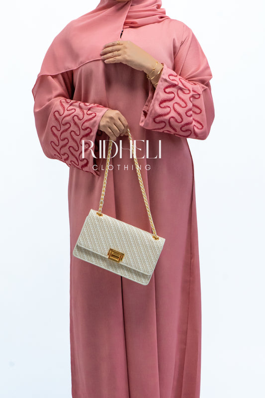 CIDRA PINK EMBROIDERY ABAYA