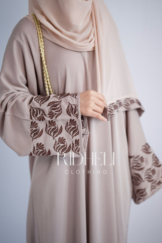 JANA CREAM EMBROIDERD ABAYA