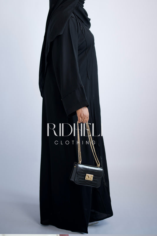 MAYAL BLACK BEADED ABAYA