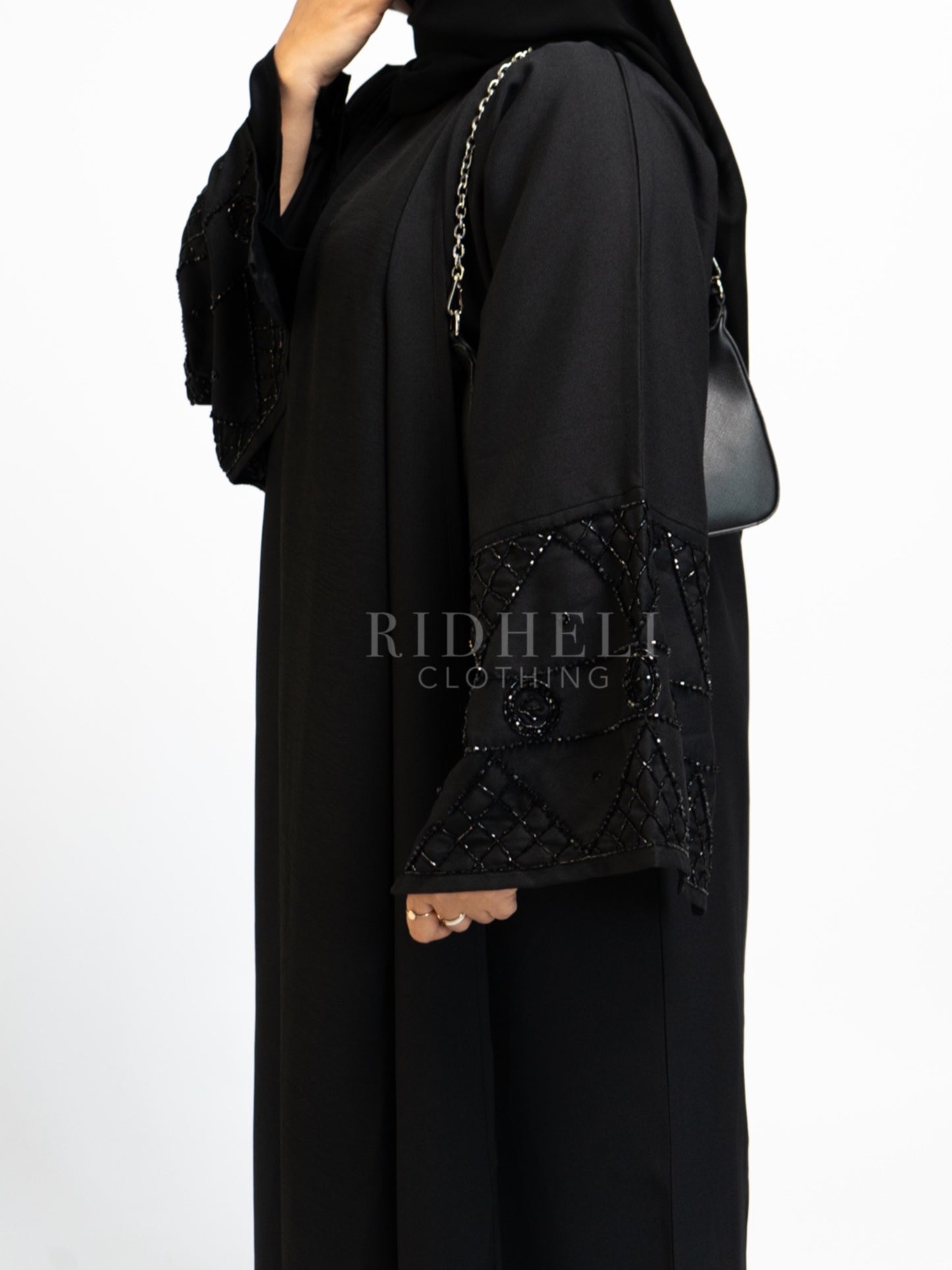 SAFIR BEADED BLACK ABAYA