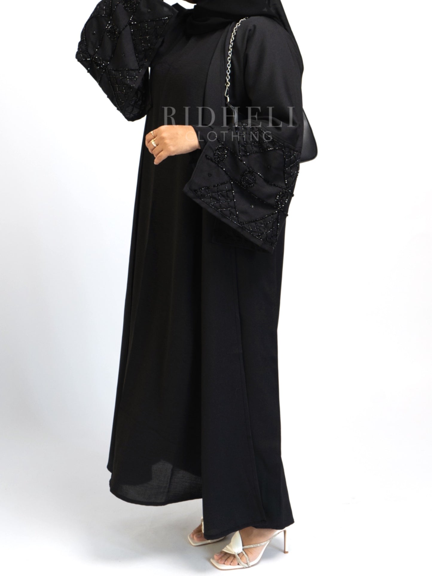 SAFIR BEADED BLACK ABAYA