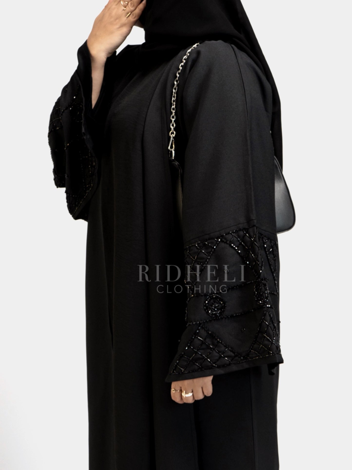 SAFIR BEADED BLACK ABAYA