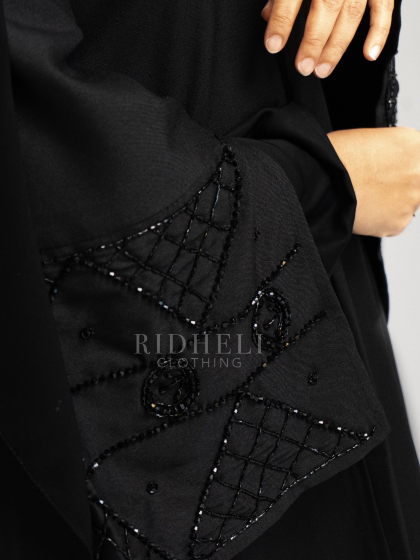 SAFIR BEADED BLACK ABAYA