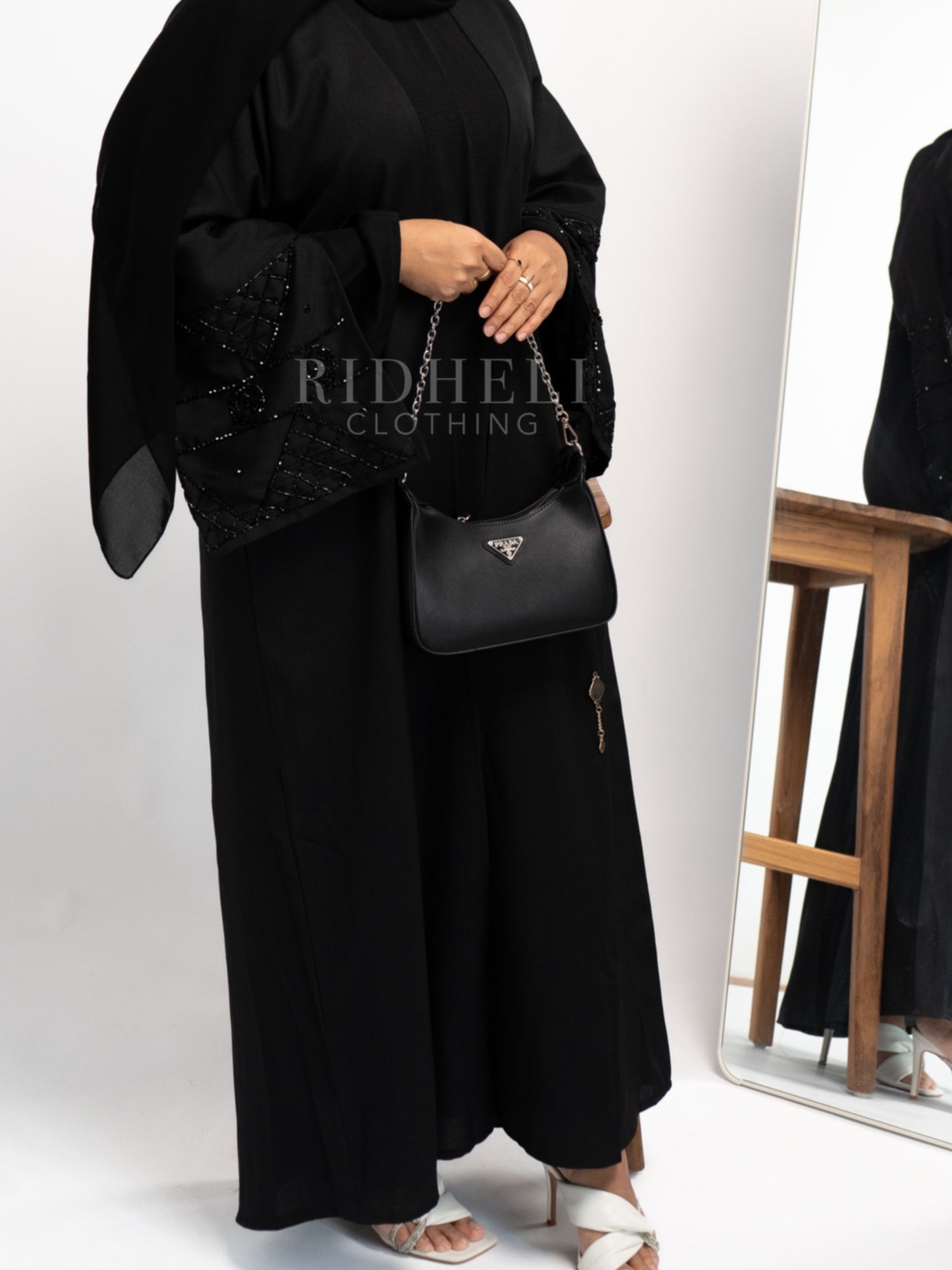 SAFIR BEADED BLACK ABAYA