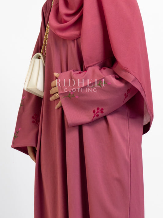 LEEZA PINK FLORA ABAYA