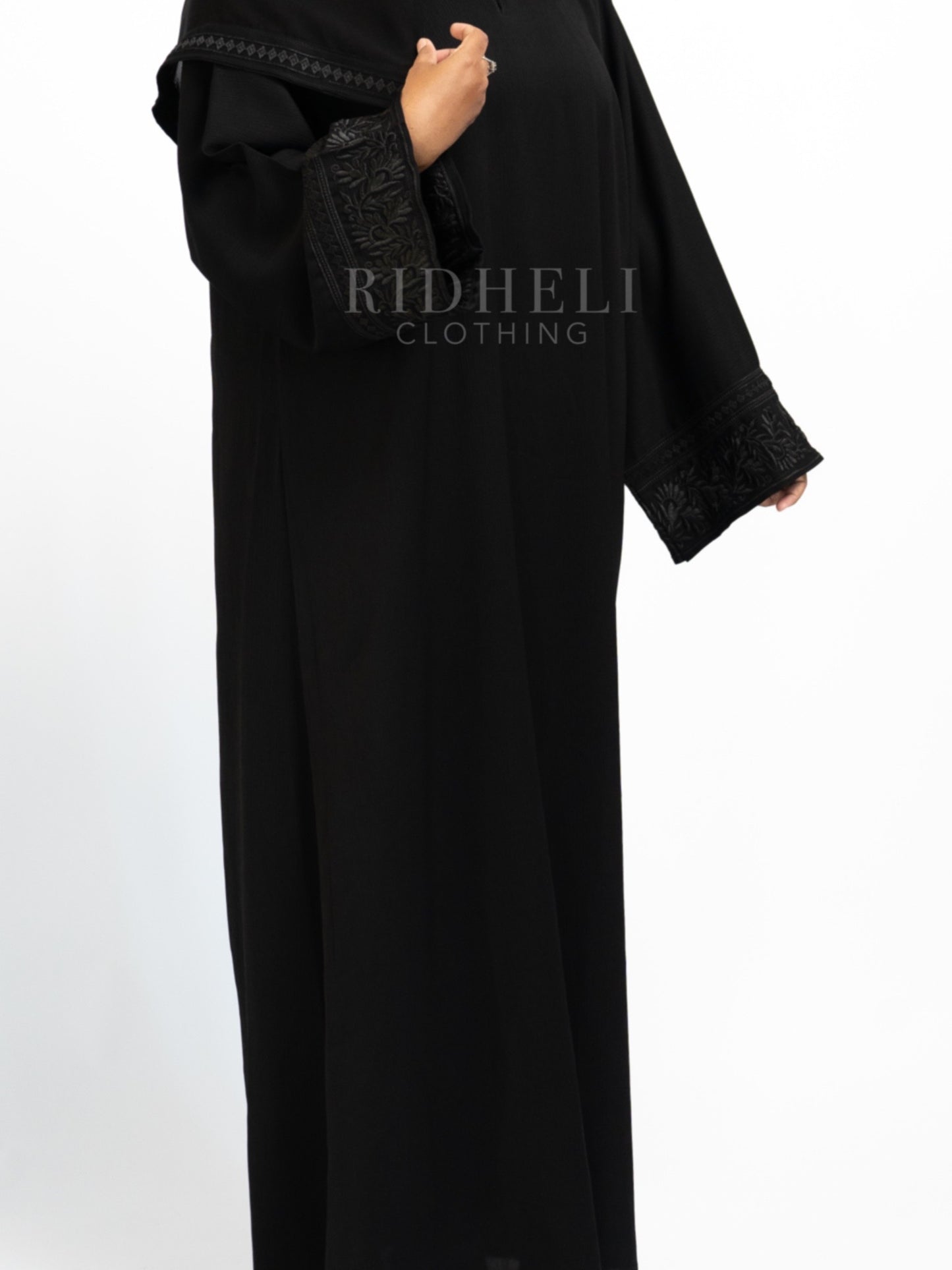 SALIMA BLACK EMBROIDERY ABAYA