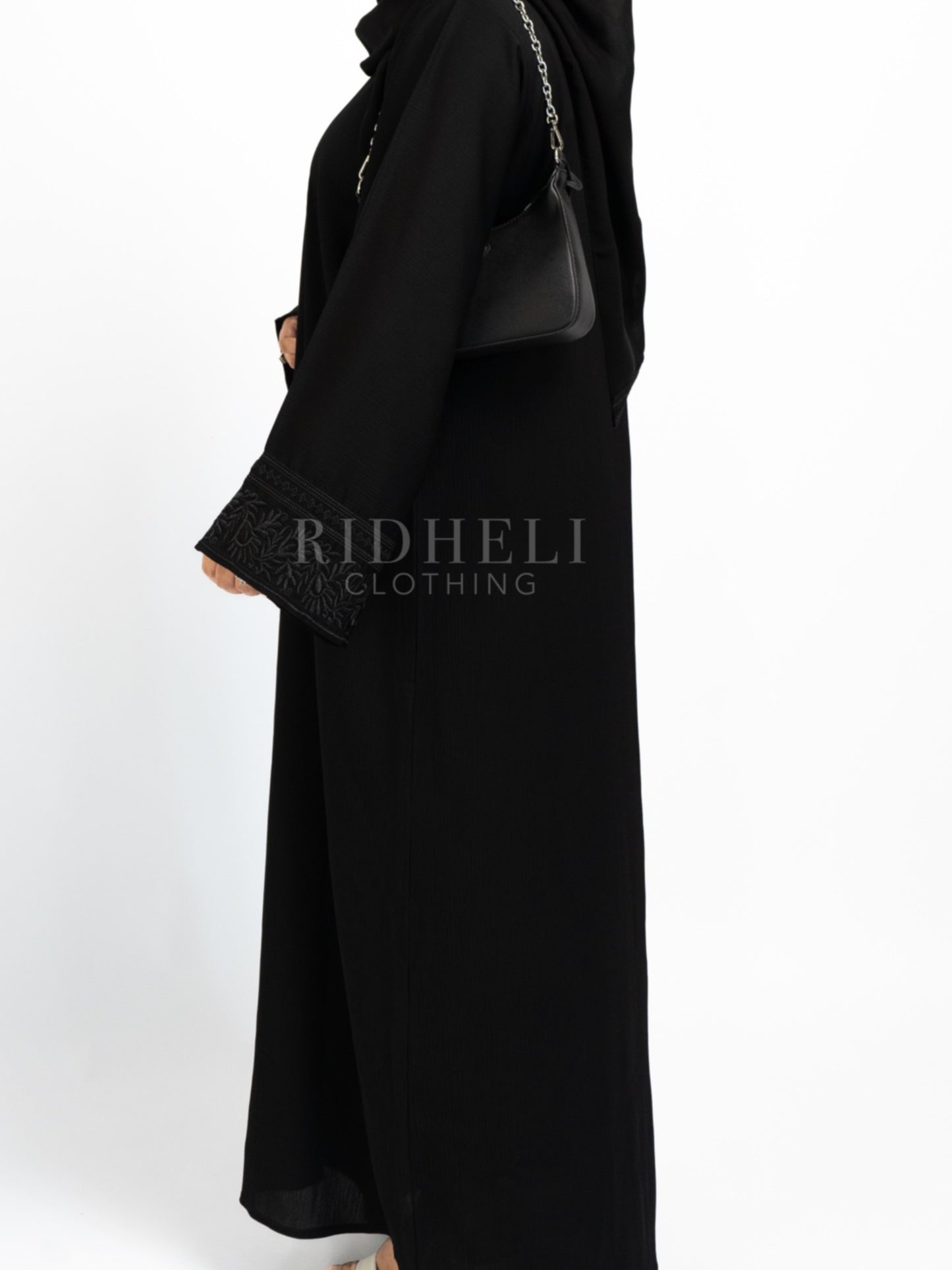 SALIMA BLACK EMBROIDERY ABAYA