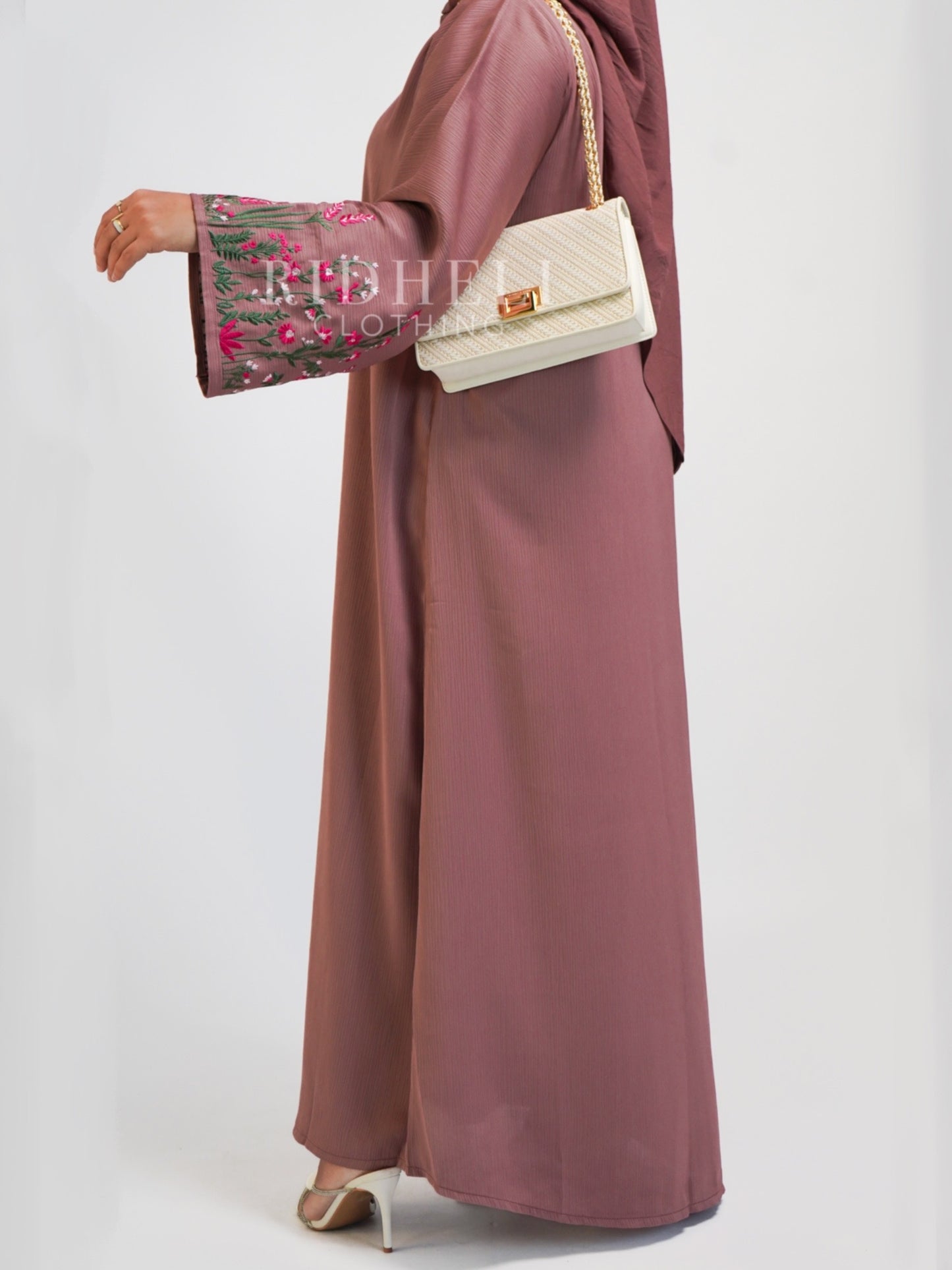 KAILA PINK FLORAL ABAYA