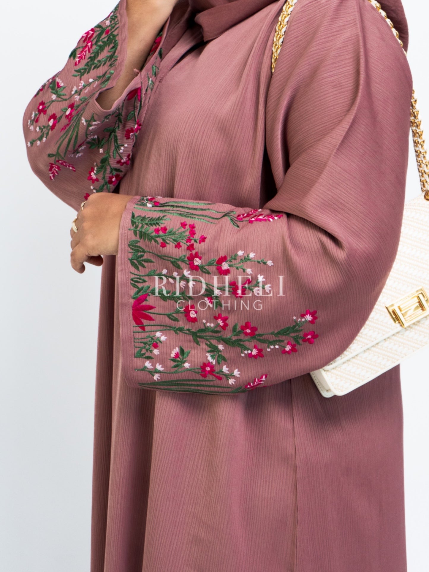 KAILA PINK FLORAL ABAYA