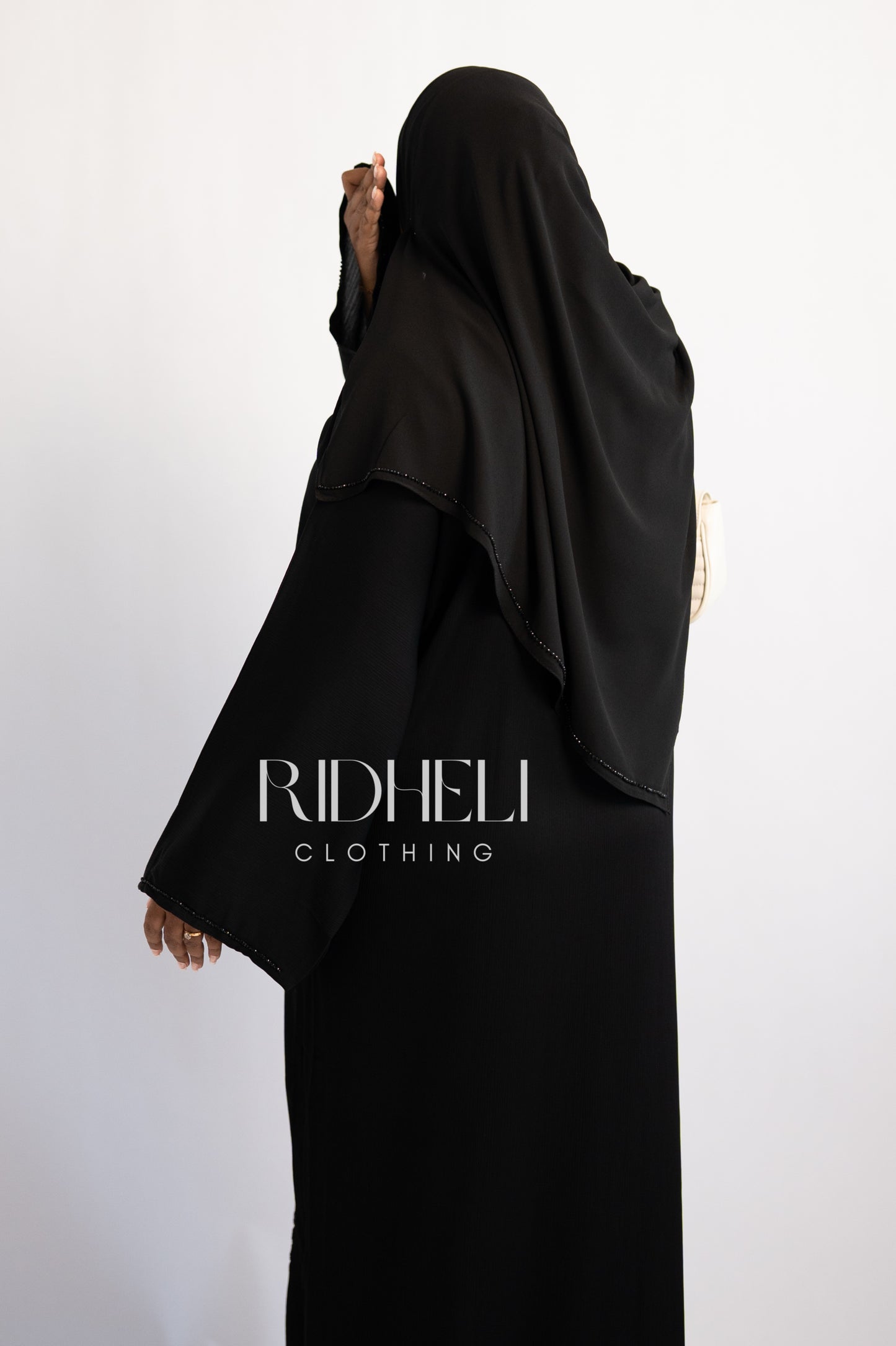 FAYAA BLACK BEADED ABAYA